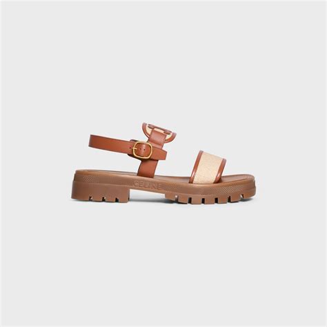 Women's Celine Triomphe calfskin sandals 